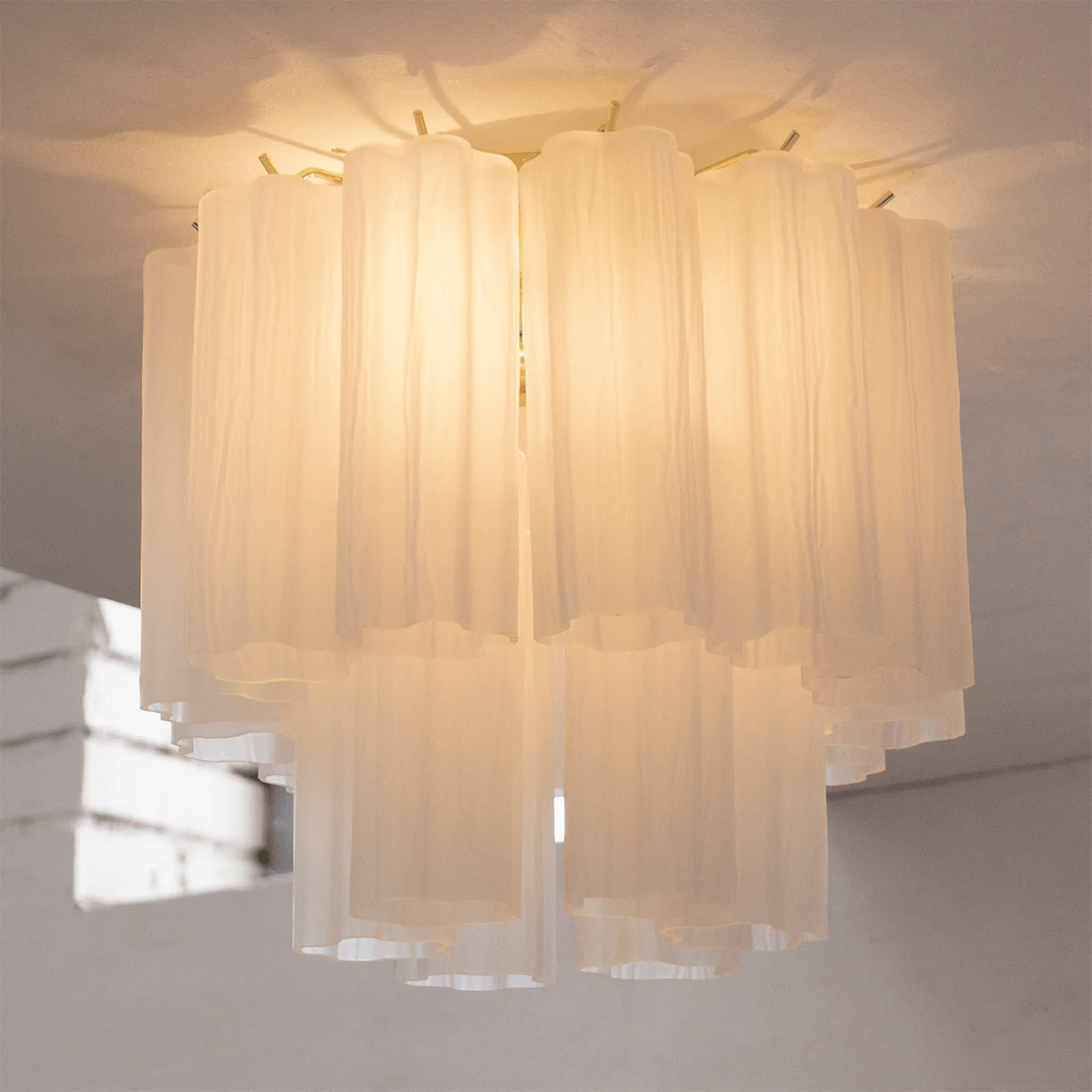 Serin lampa sufitowa w stylu Waterfall, kolor różowy