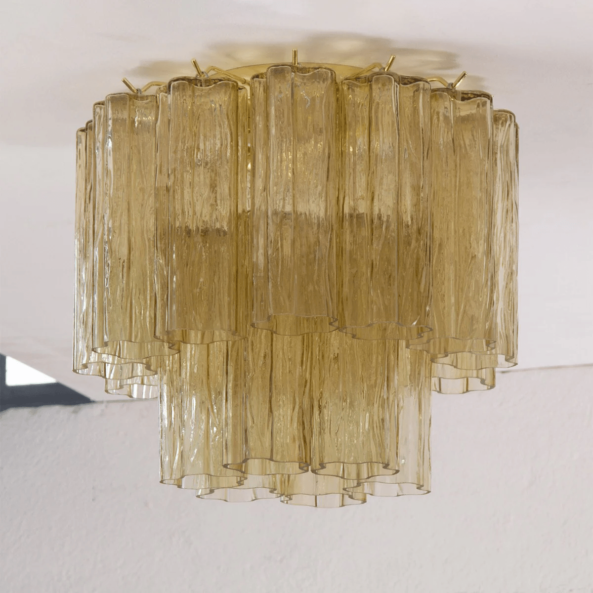 Serin lampa sufitowa w stylu Waterfall, kolor różowy