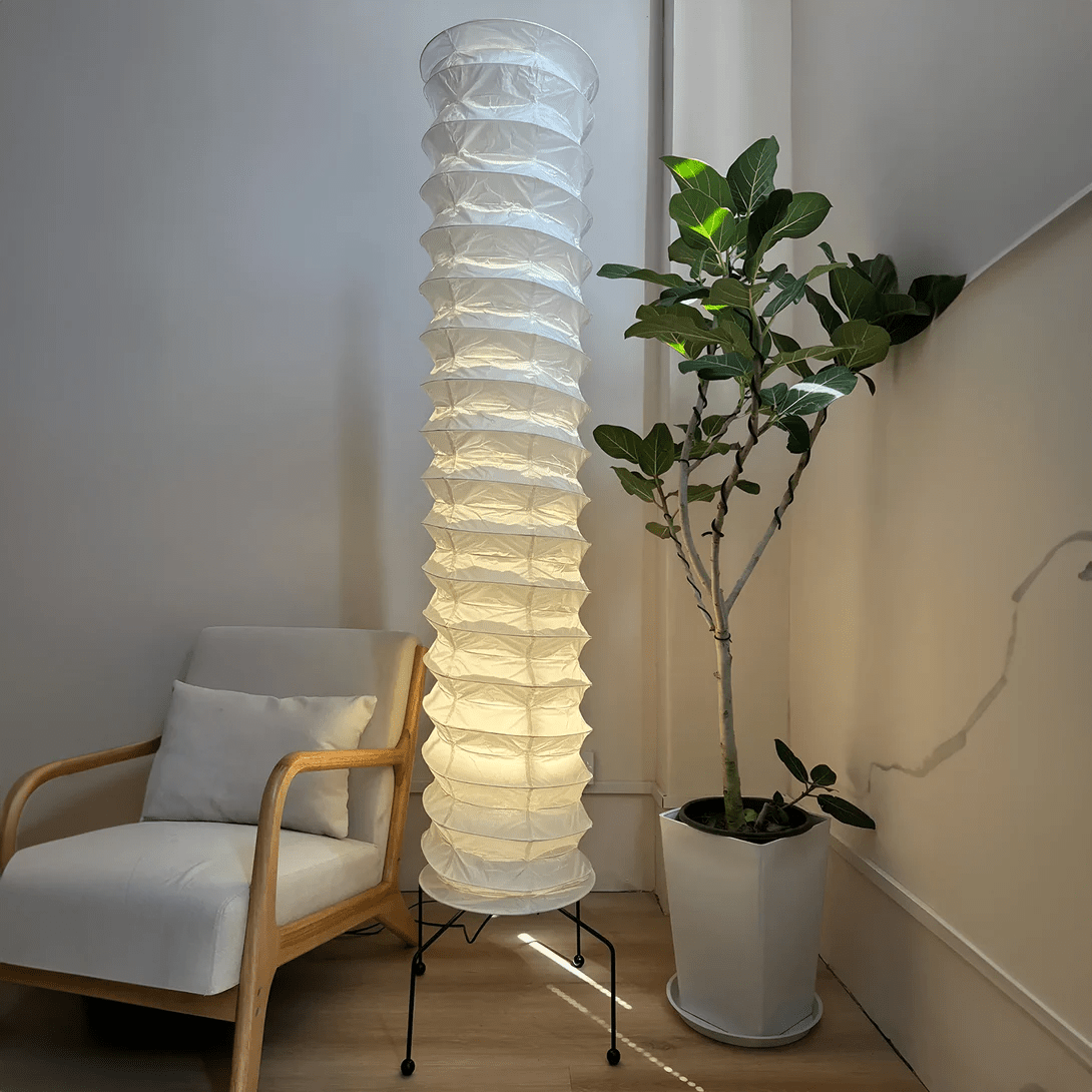 Soraine minimalistyczna lampa stojąca z papieru ryżowego