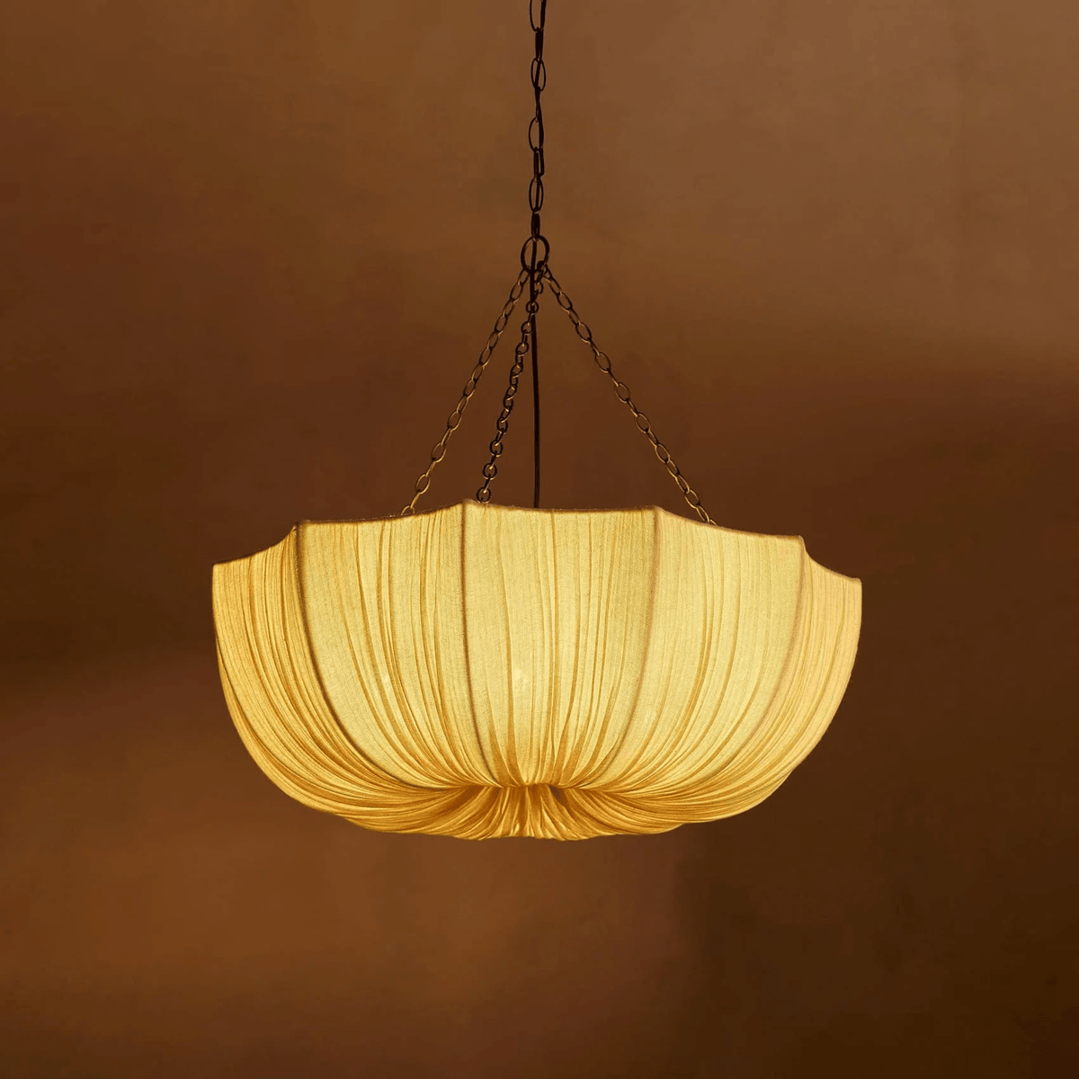 Hopty vintage lampa wisząca z płótna
