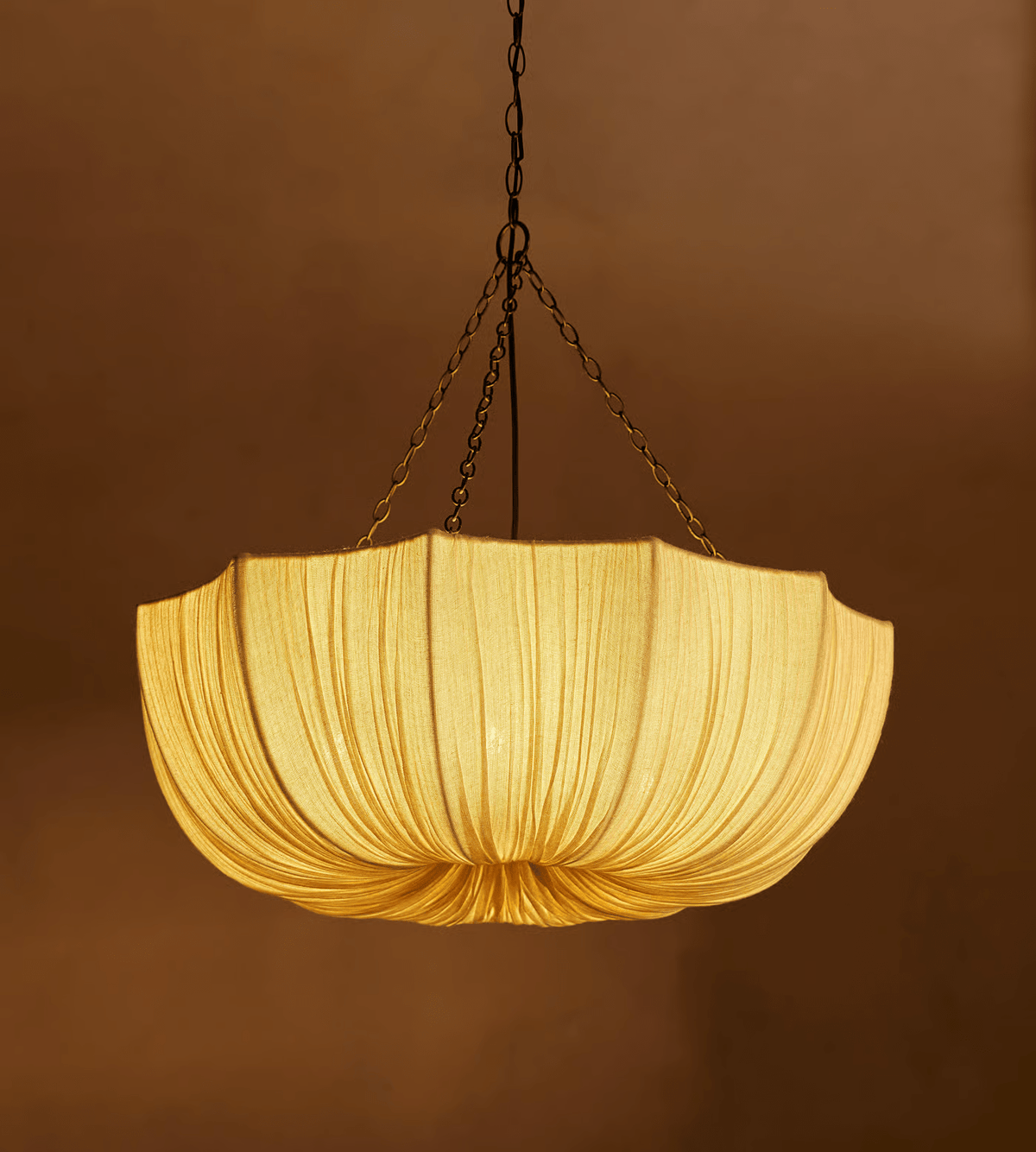 Hopty vintage lampa wisząca z płótna