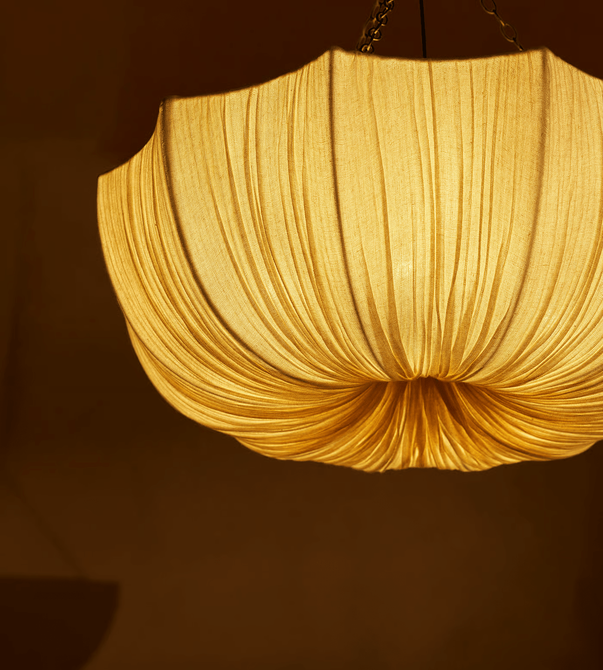 Hopty vintage lampa wisząca z płótna