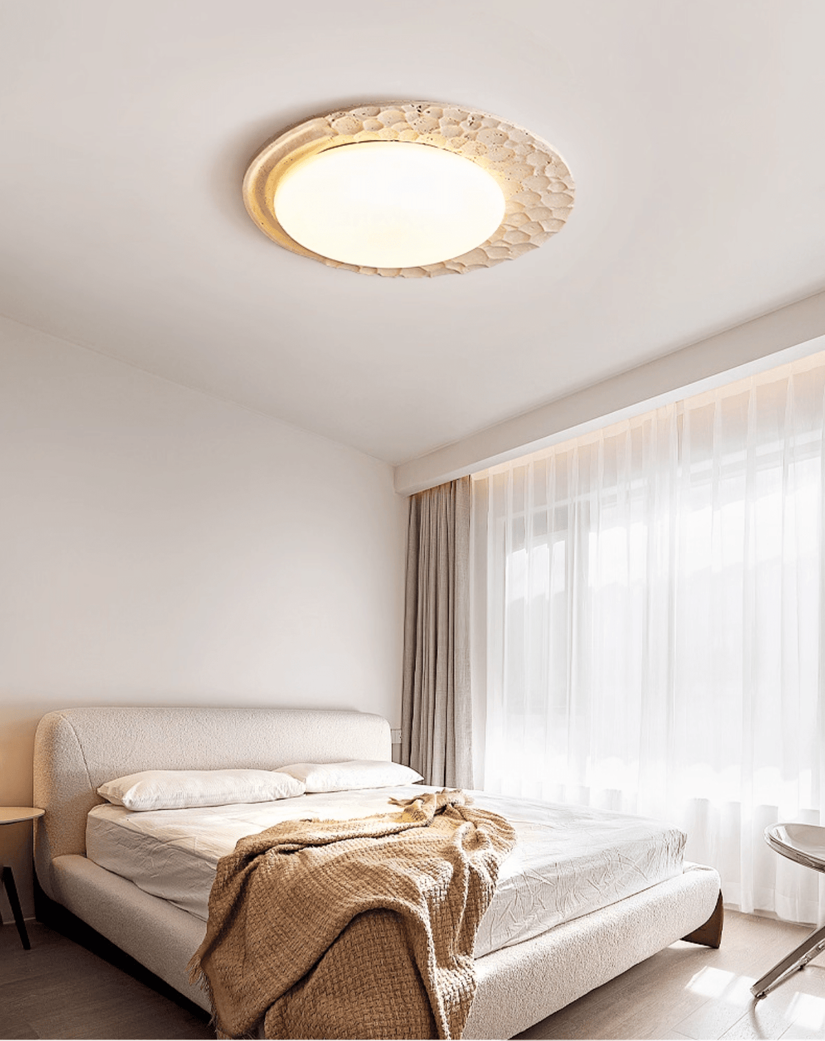 Ivsoris nowoczesna lampa sufitowa z żółtym travertynem