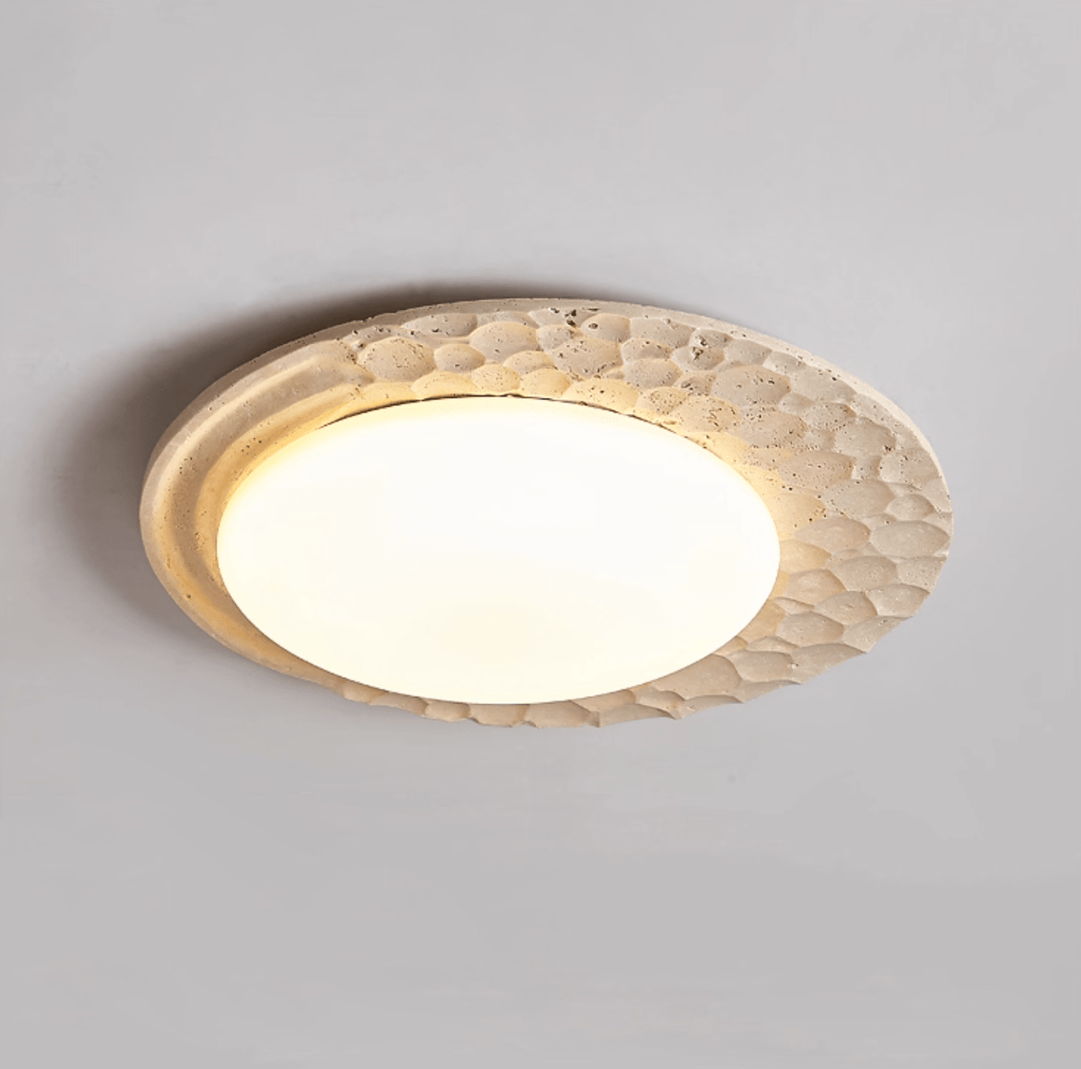 Ivsoris nowoczesna lampa sufitowa z żółtym travertynem