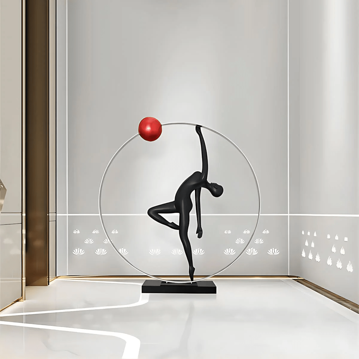 Lumenova lampa stojąca w kształcie rzeźby Balance