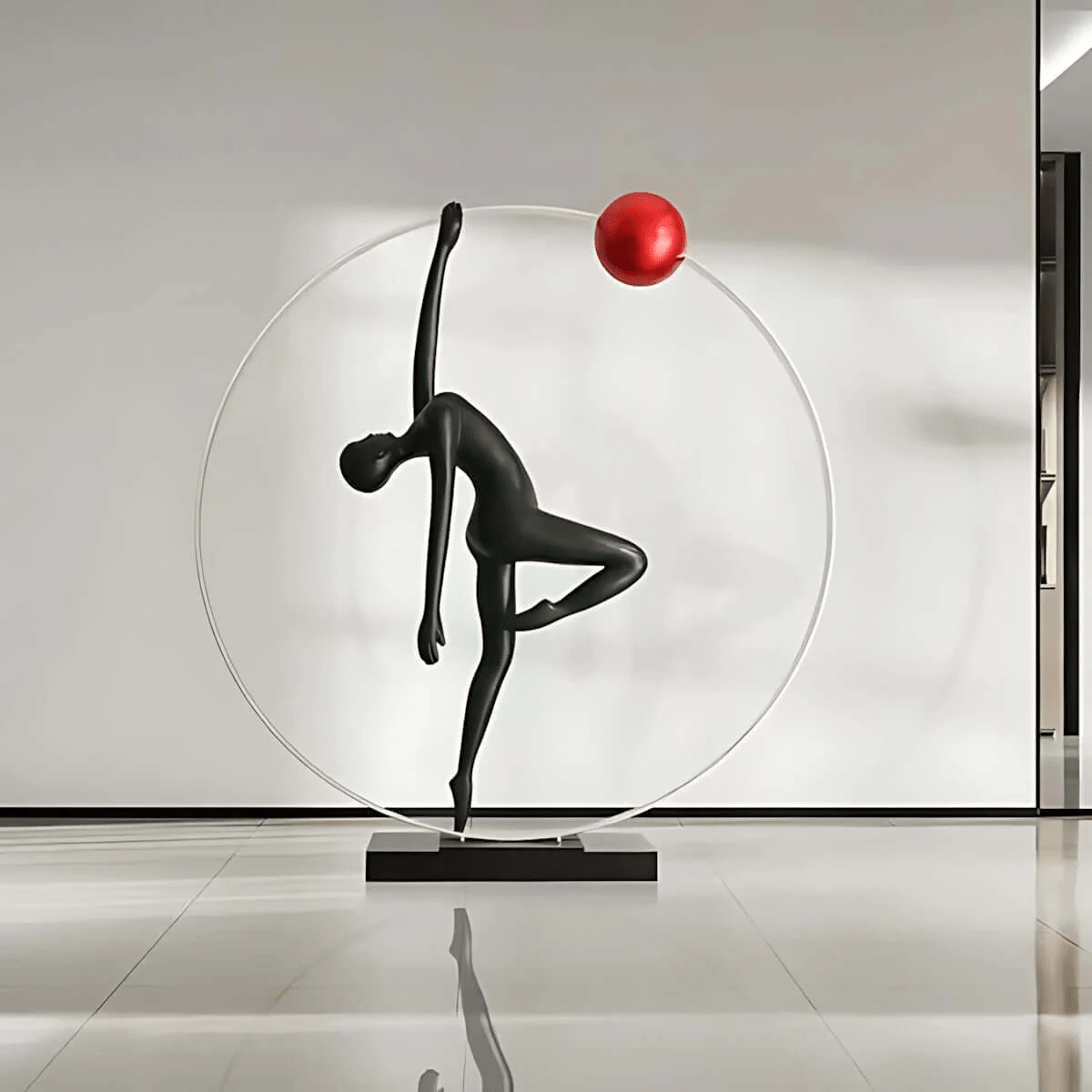 Lumenova lampa stojąca w kształcie rzeźby Balance