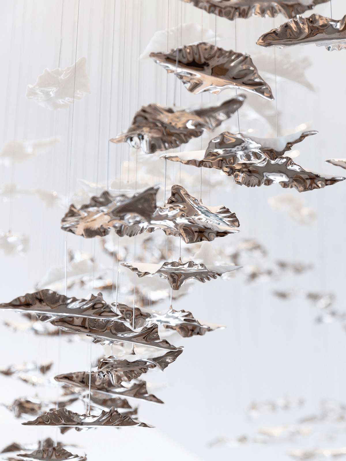 Folia Leaf Twisted Sculptural Customize żyrandol