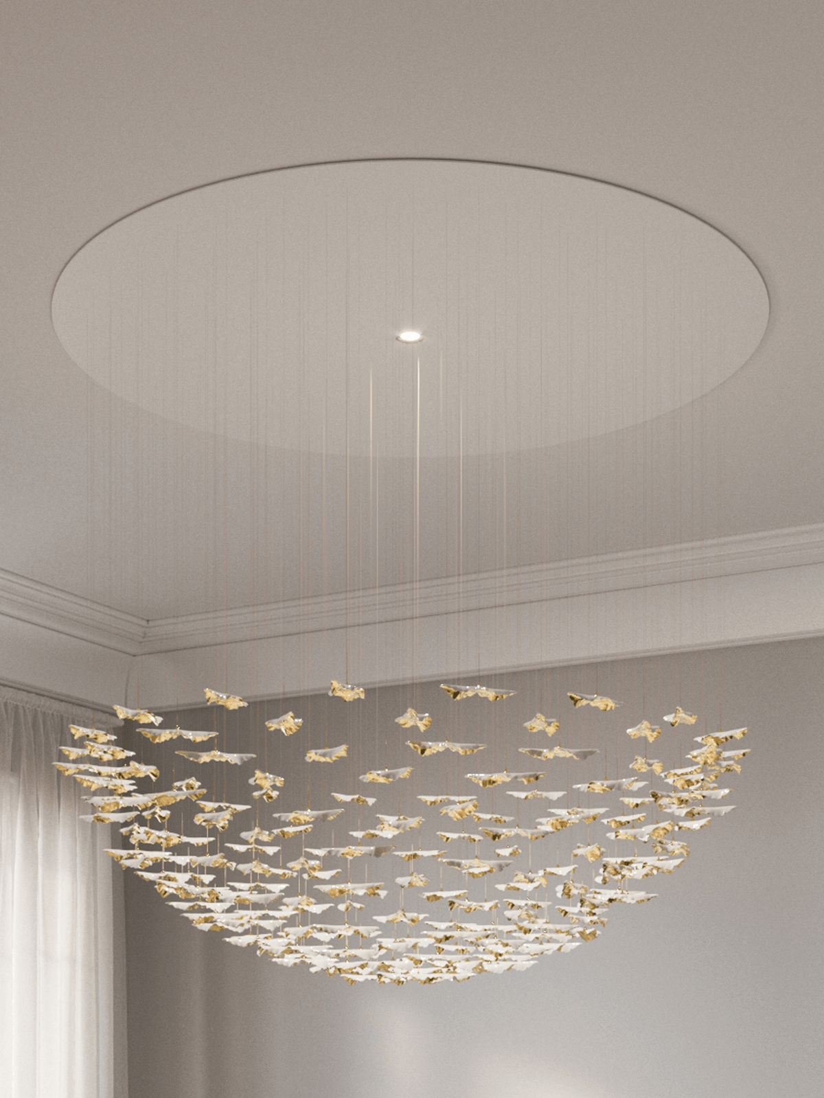 Folia Leaf Twisted Sculptural Customize żyrandol