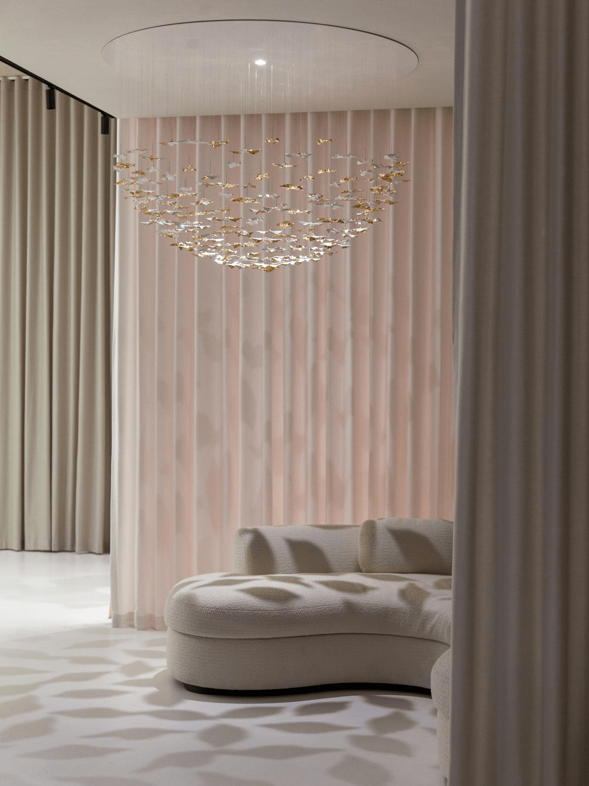 Folia Leaf Twisted Sculptural Customize żyrandol