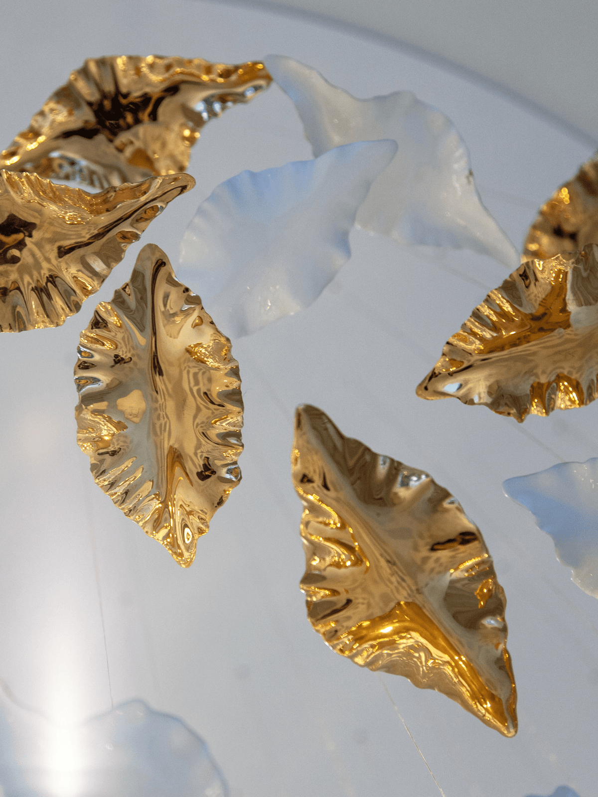 Folia Leaf Twisted Sculptural Customize żyrandol