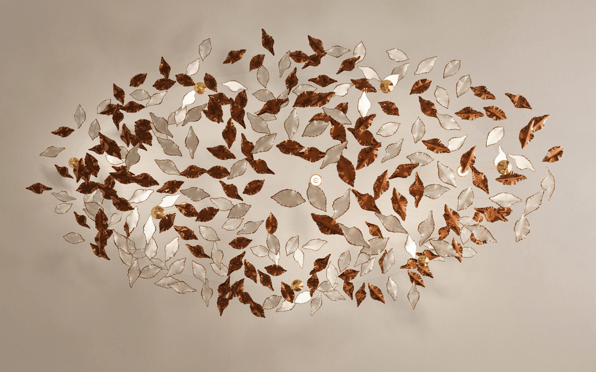 Folia Leaf Twisted Sculptural Customize żyrandol