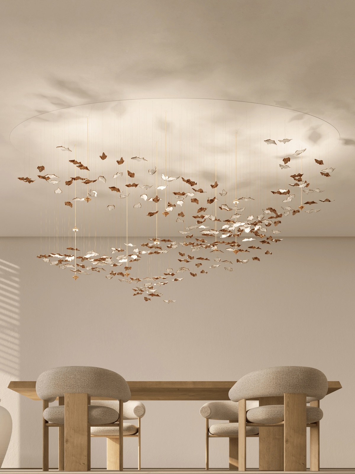 Folia Leaf Twisted Sculptural Customize żyrandol