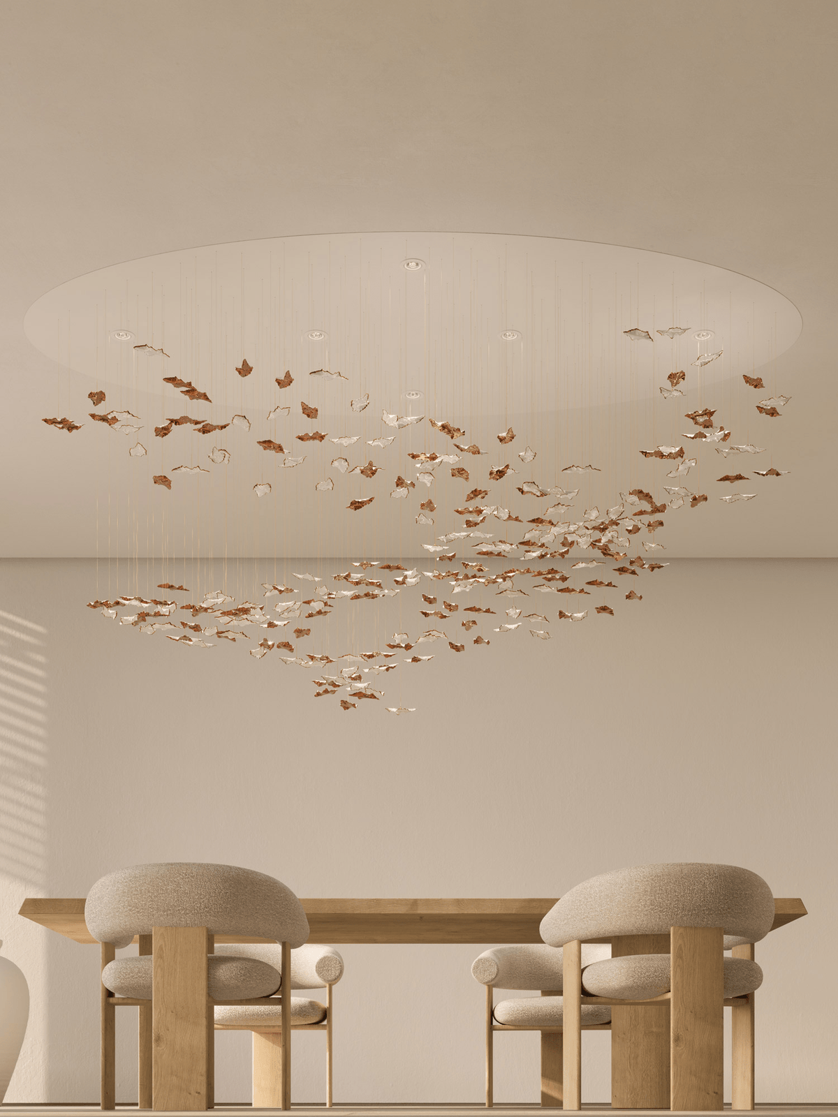 Folia Leaf Twisted Sculptural Customize żyrandol