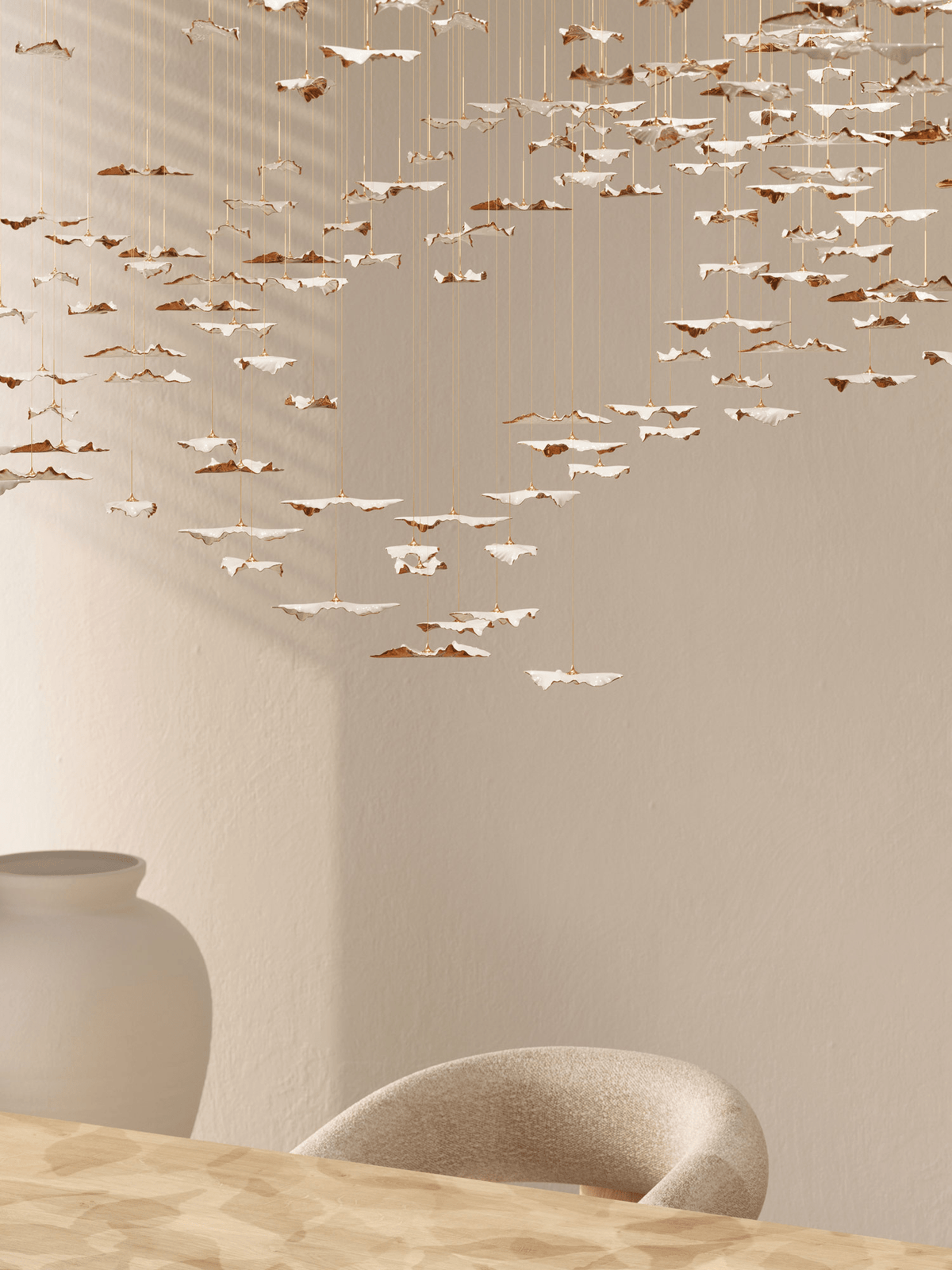 Folia Leaf Twisted Sculptural Customize żyrandol