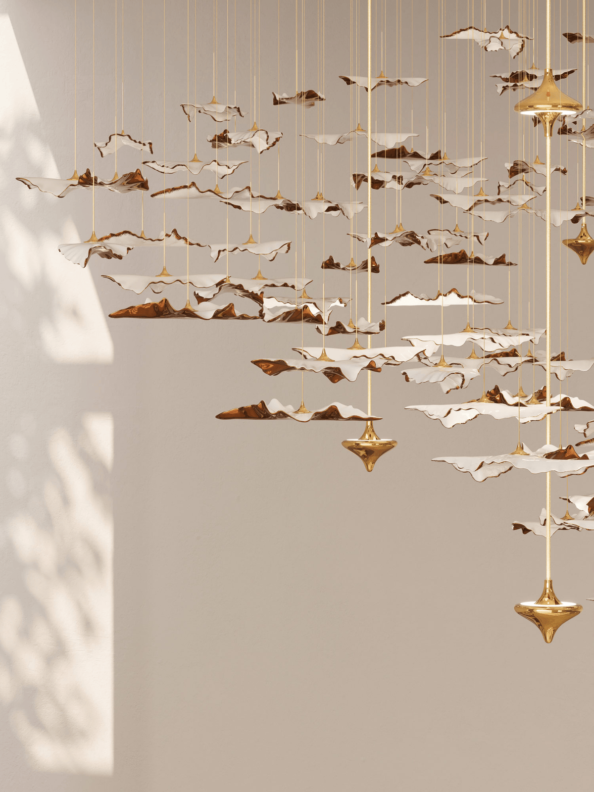Folia Leaf Twisted Sculptural Customize żyrandol