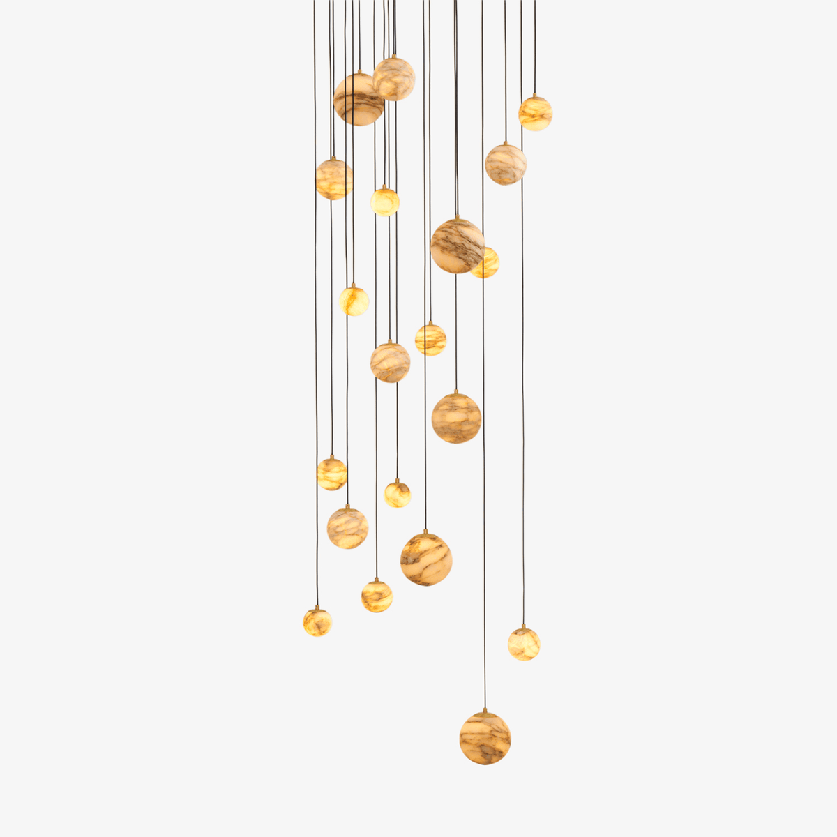 LUX Alabaster Cluster żyrandol schodowy