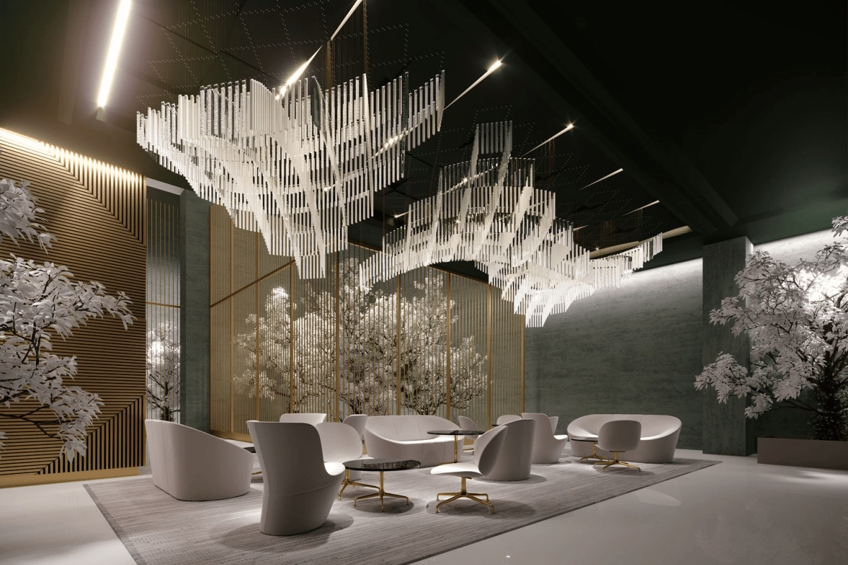 Lucanielle Diamond Cloud Strata żyrandol na zamówienie