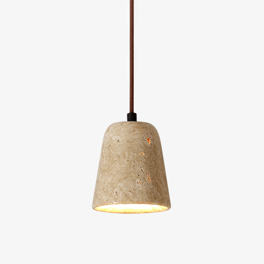 Earthy Travertine Cone lampa wisząca