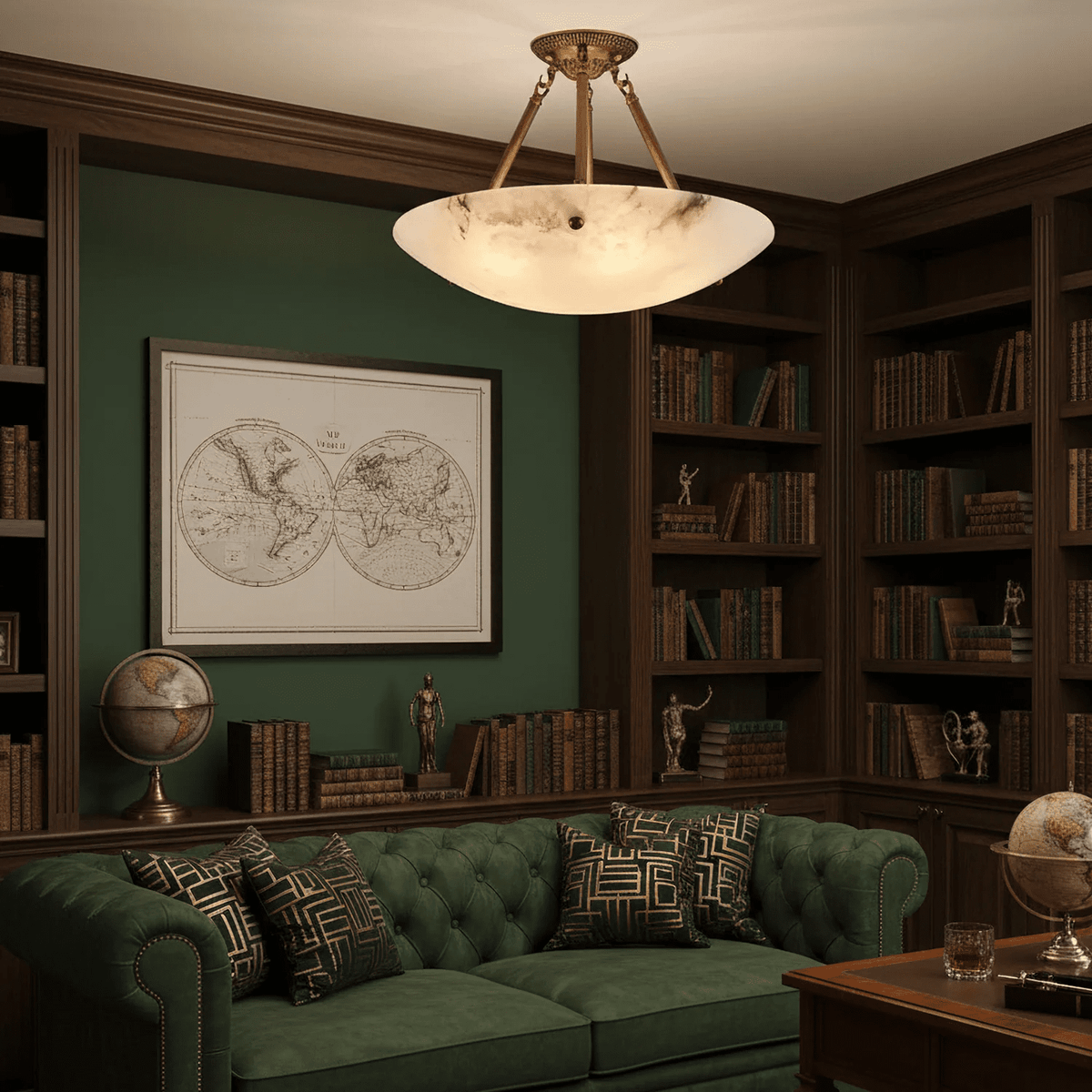 Belvarien lampa sufitowa z alabastrem