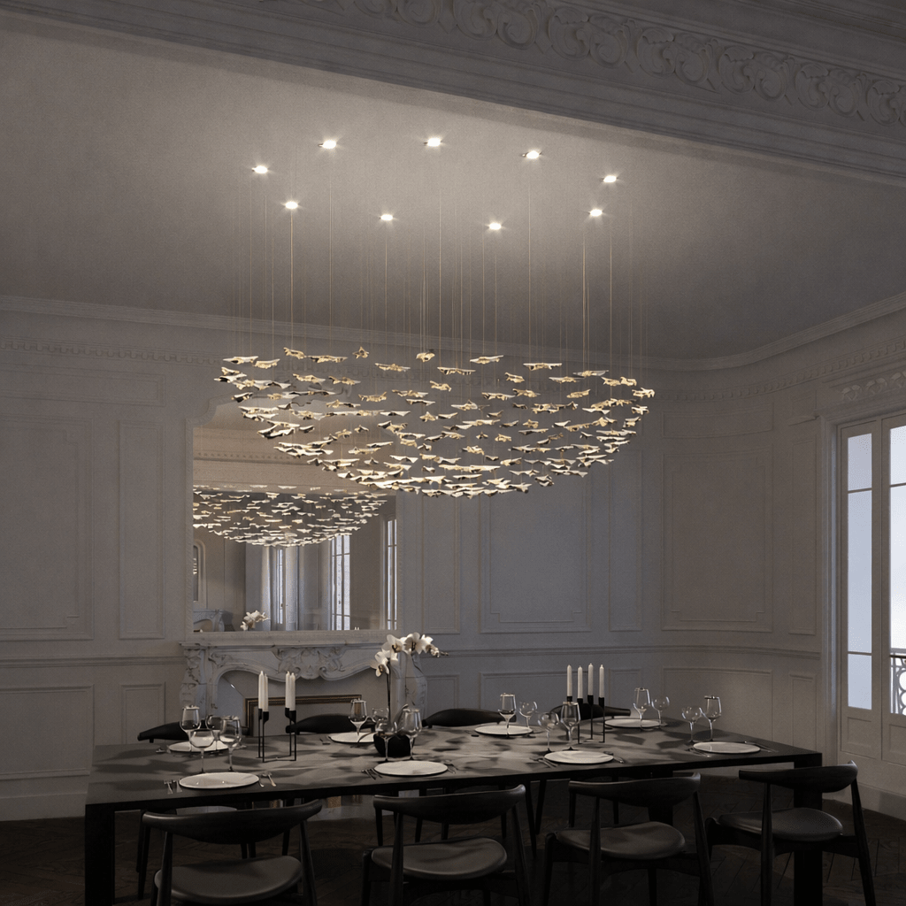 Folia Leaf Twisted Sculptural Customize żyrandol