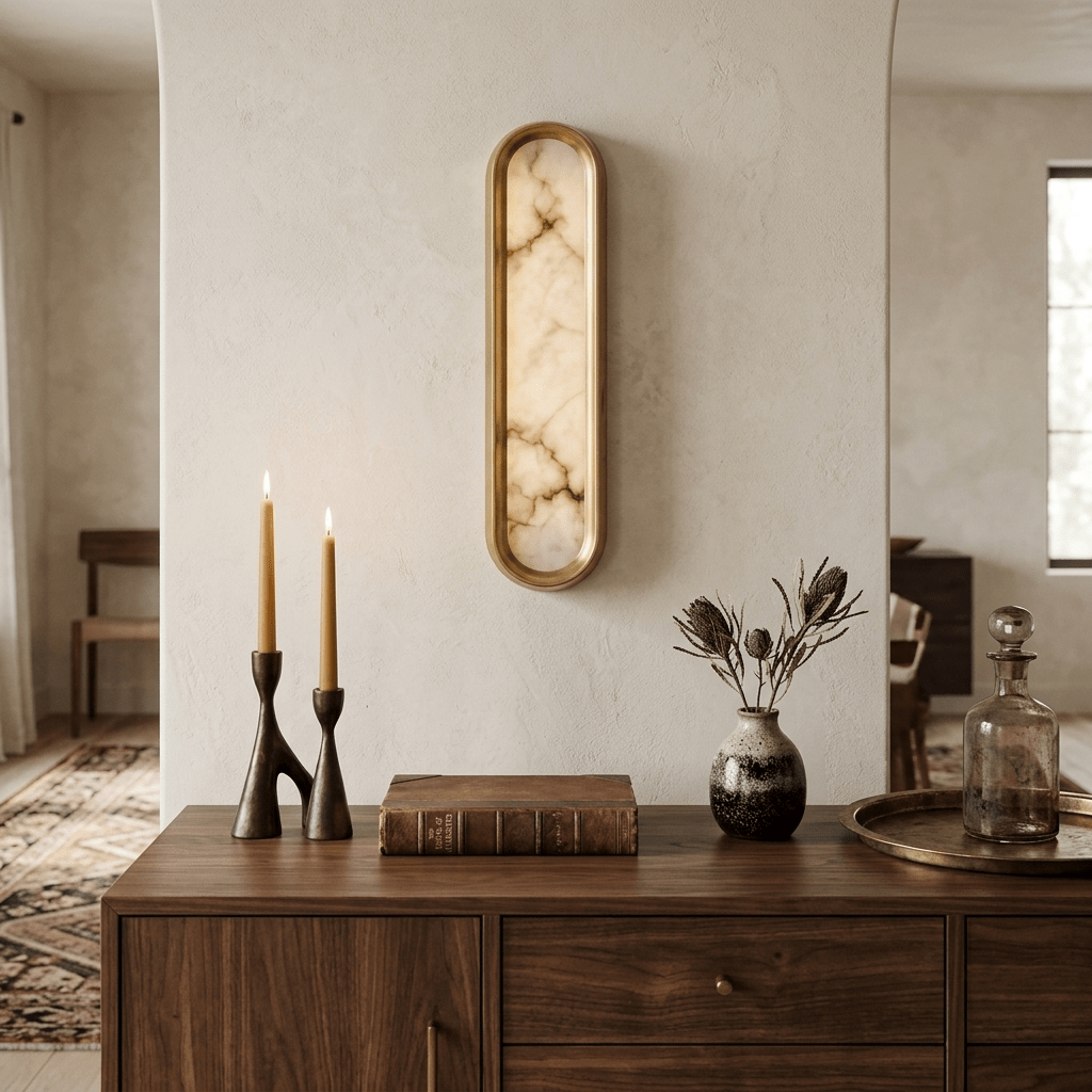 Evariste Aurelia Arch Alabaster kinkiet
