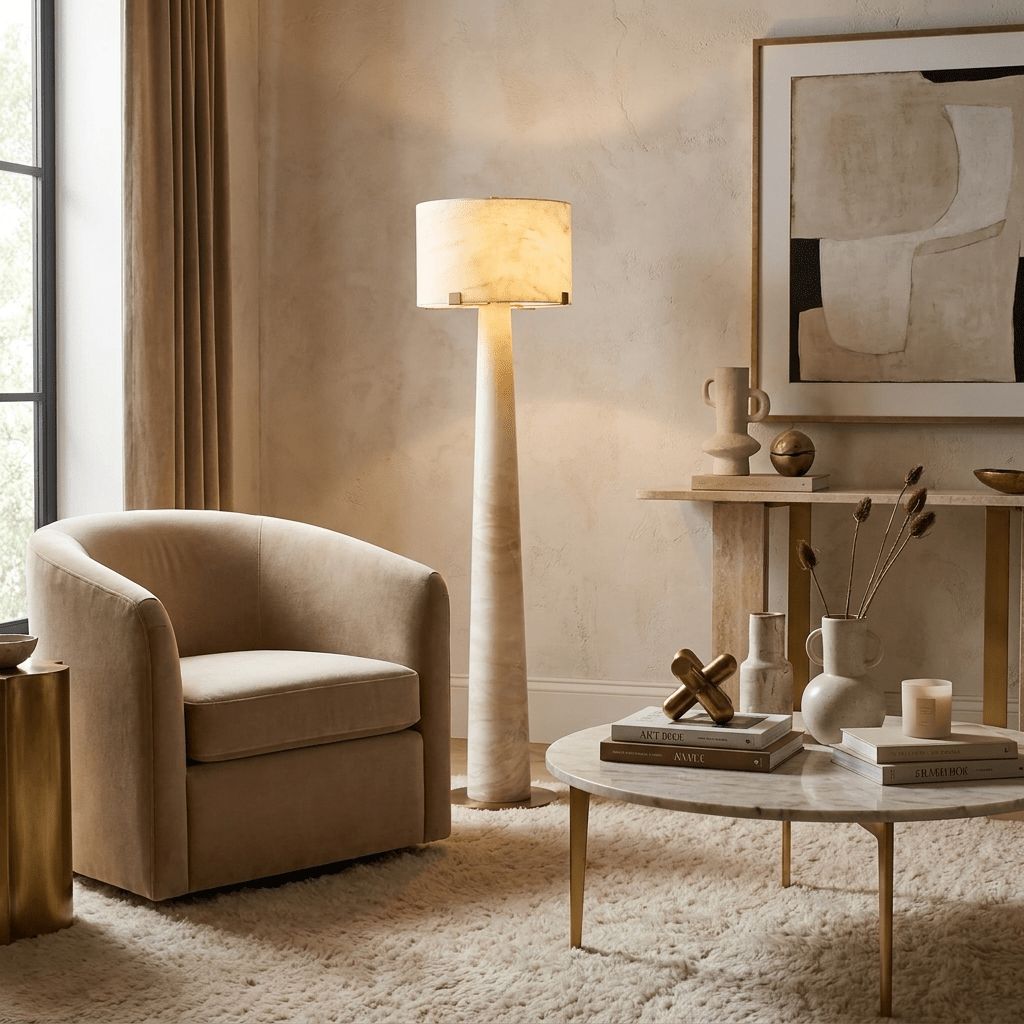 Nivaline Alabaster lampa stojąca