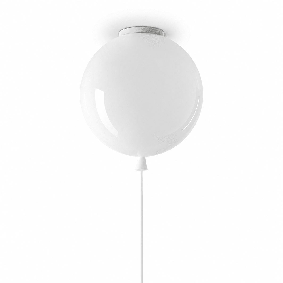 Maisie nowoczesna lampa sufitowa ze szkła w kształcie balona