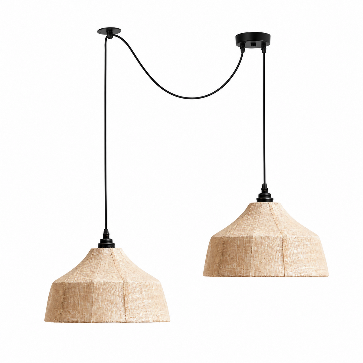 Kirkhurst Lampa wisząca z włókna tkanego