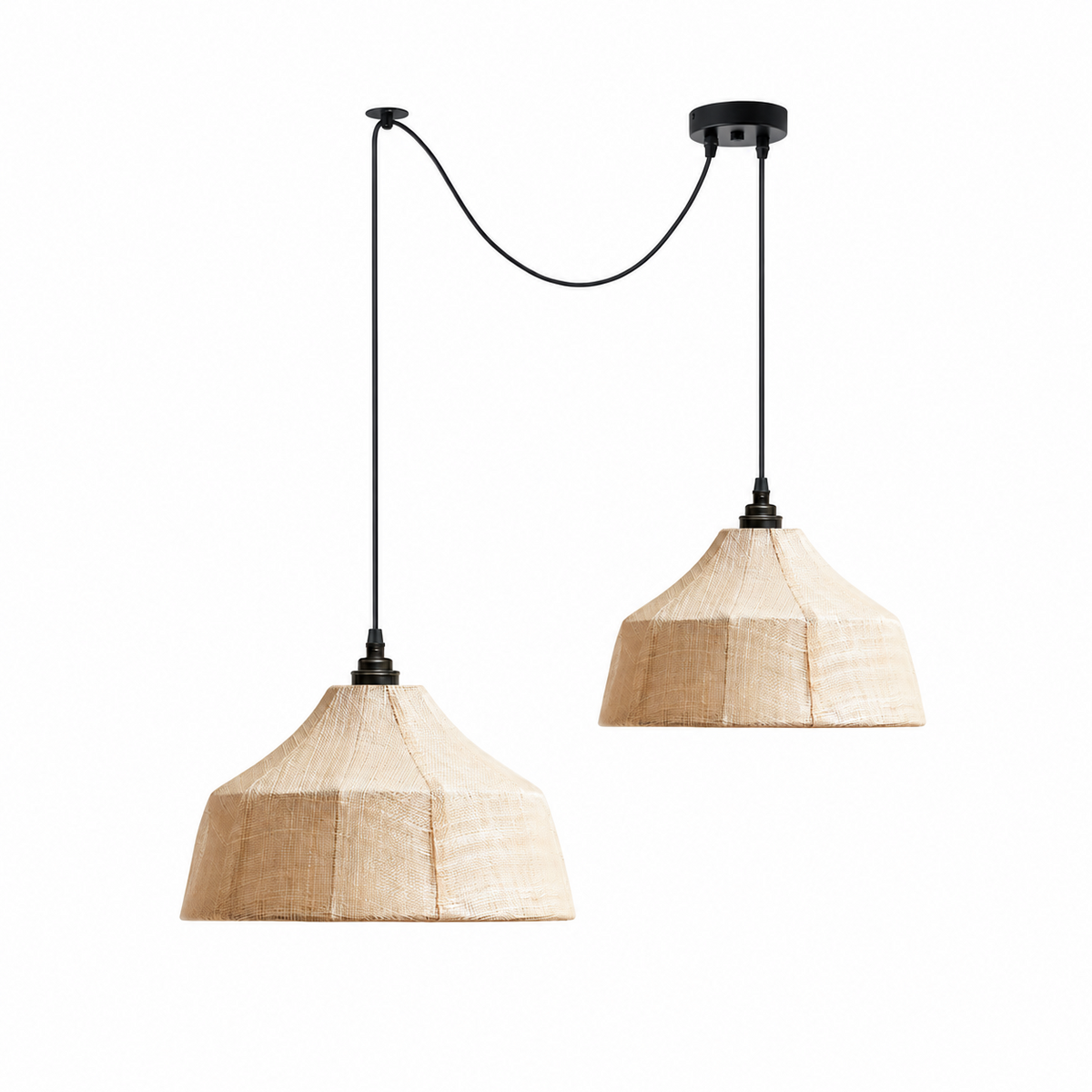 Kirkhurst Lampa wisząca z włókna tkanego