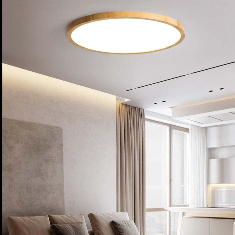 Orvix lampa sufitowa drewniana LED minimalistyczna