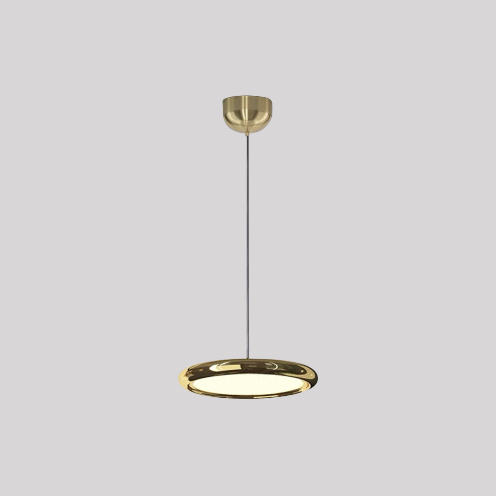 Arisha minimalistyczna lampa wisząca z metalu o kształcie koła, srebrna/złota/złoto różowa