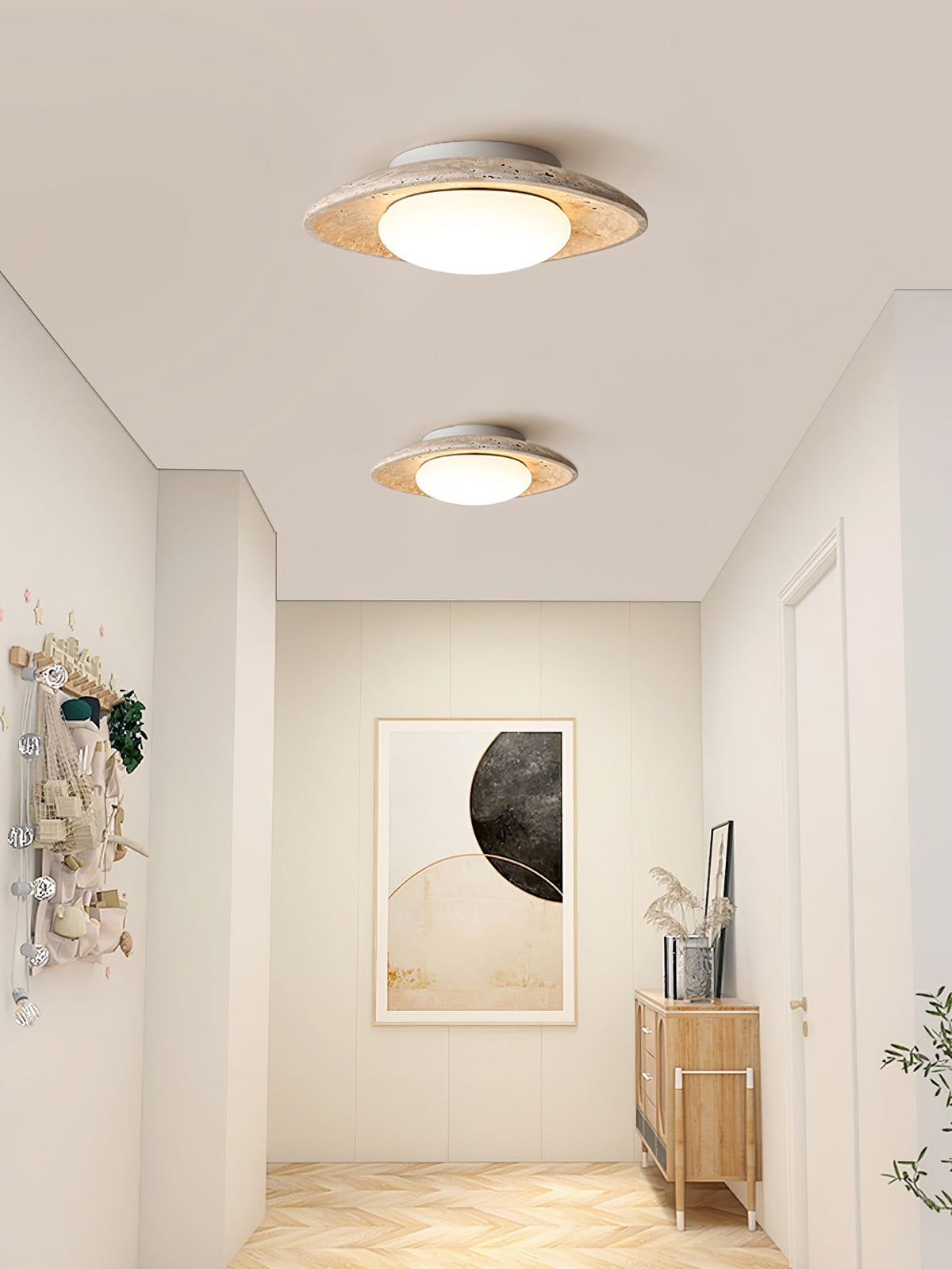 Serinora lampa sufitowa w travertynie