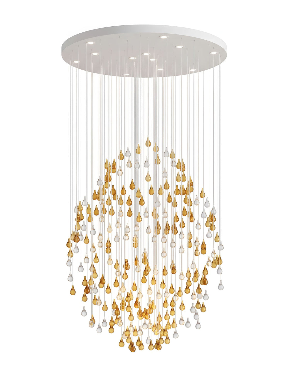 Droplets Cascading żyrandol ze szkła