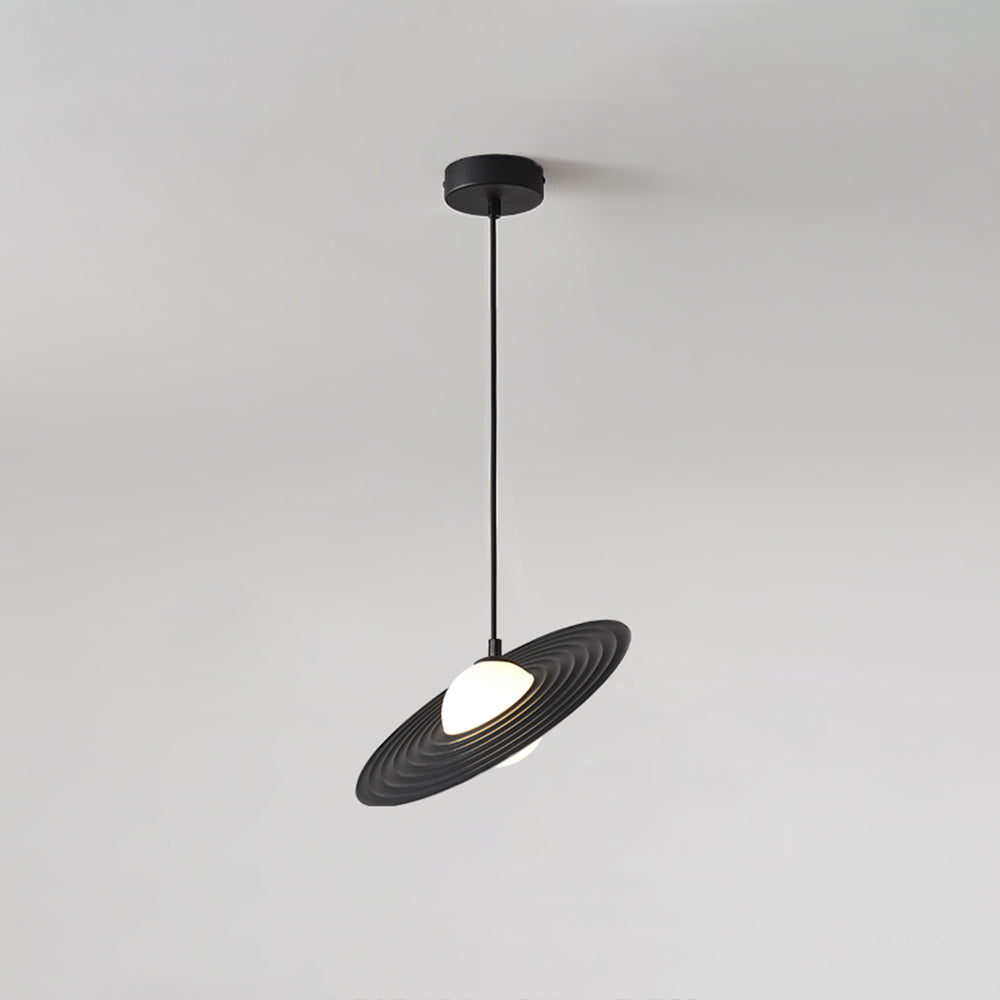 Arisha minimalistyczna lampa wisząca w kształcie pierścienia z gwiazdką, czarna/biała