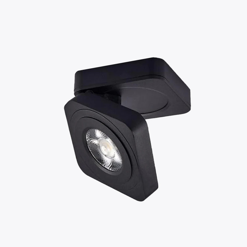 Arisha nowoczesna regulowana lampa sufitowa w kształcie kwadratu z reflektorem, czarny/biały