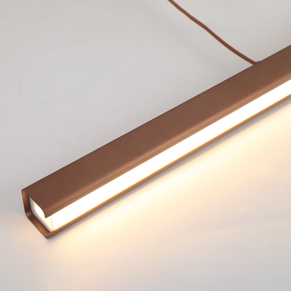 Lerin nowoczesna lampa wisząca liniowa LED czarna/braun