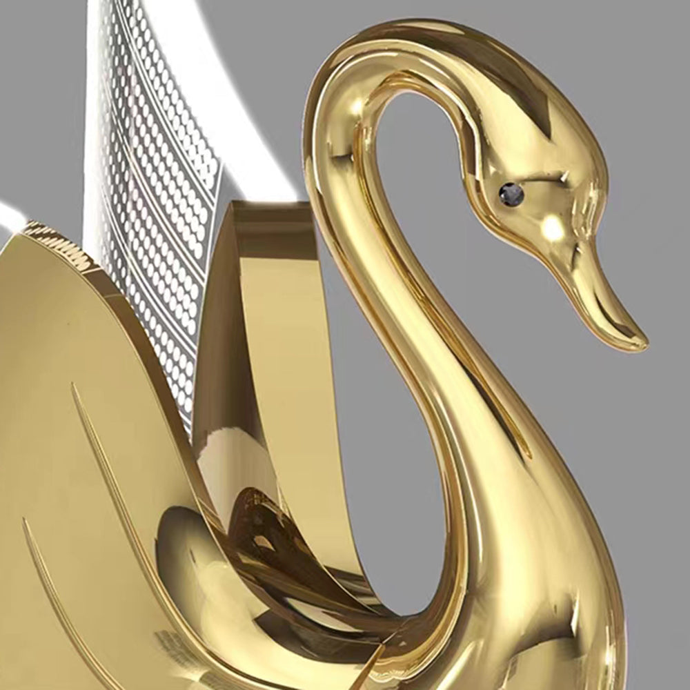 Kady Art Deco Swan lampa ścienna / Metal, złoto/różowe złoto