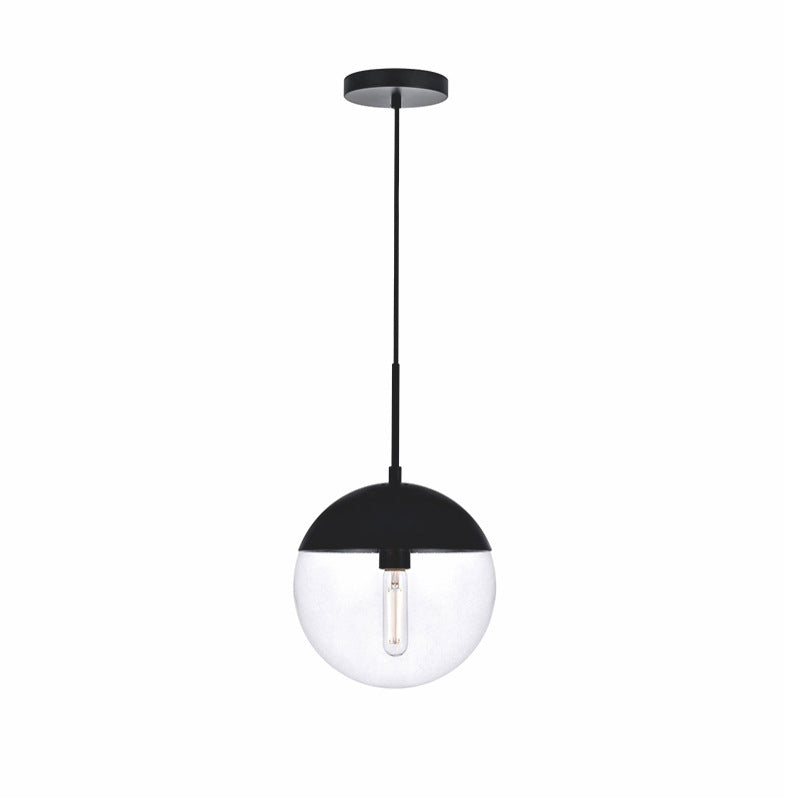 Hallie nowoczesna lampa wisząca ze szkła i metalu do salonu, jadalni lub sypialni