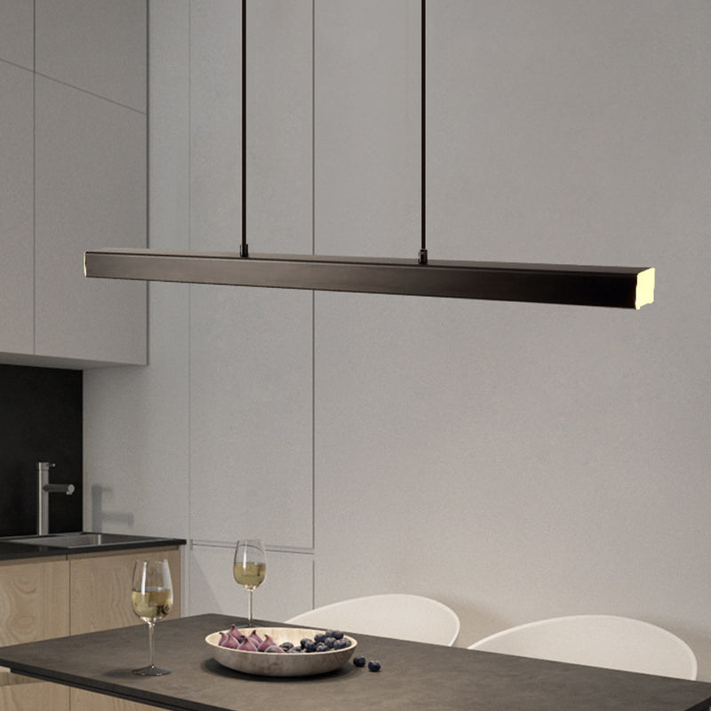Lerin nowoczesna lampa wisząca liniowa LED czarna/braun