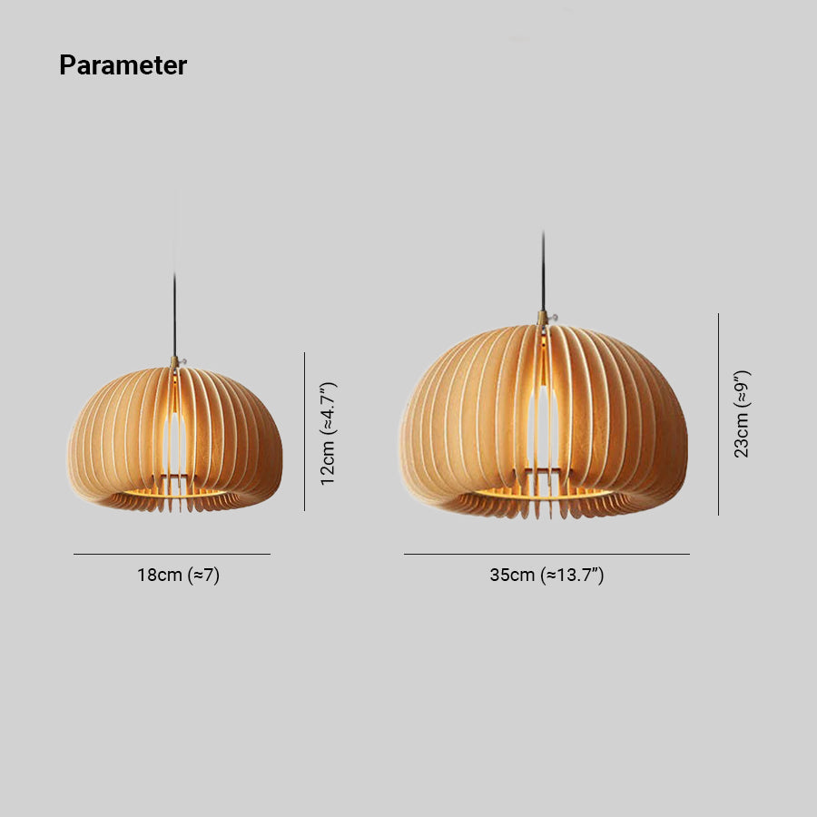 Muto Pumpkin lampa wisząca, drewno