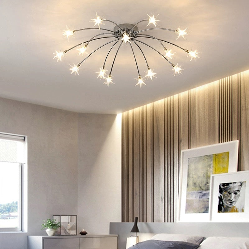 Arisha żyrandol w stylu Art Deco ze wzorem gwiazd