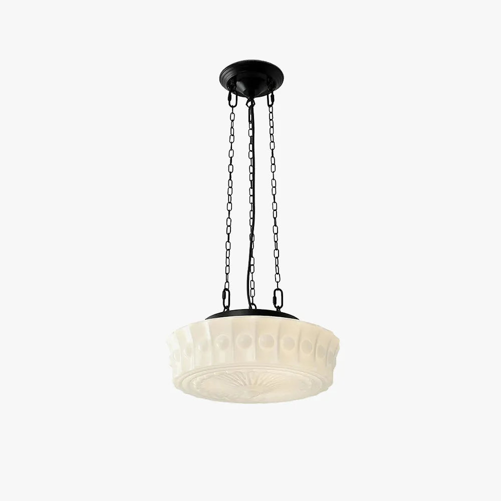 Valentina vintage francuska wiejska kopuła lampa wisząca, biały/beżowy