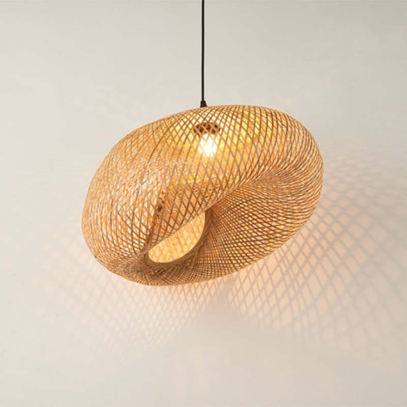 Ritta wisząca lampa z bambusa