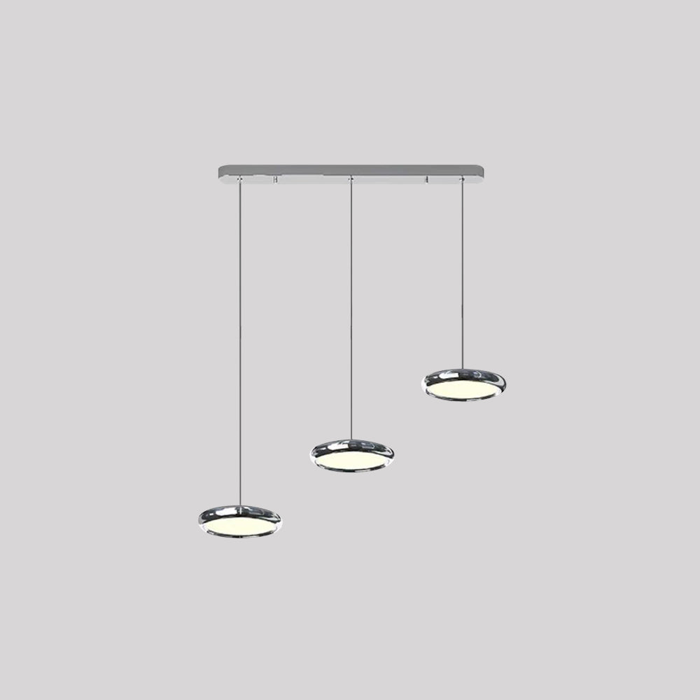 Arisha minimalistyczna lampa wisząca z metalu o kształcie koła, srebrna/złota/złoto różowa