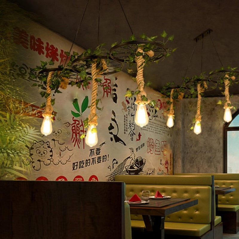 Arisha żyrandol przemysłowy LED czarny bar/salon