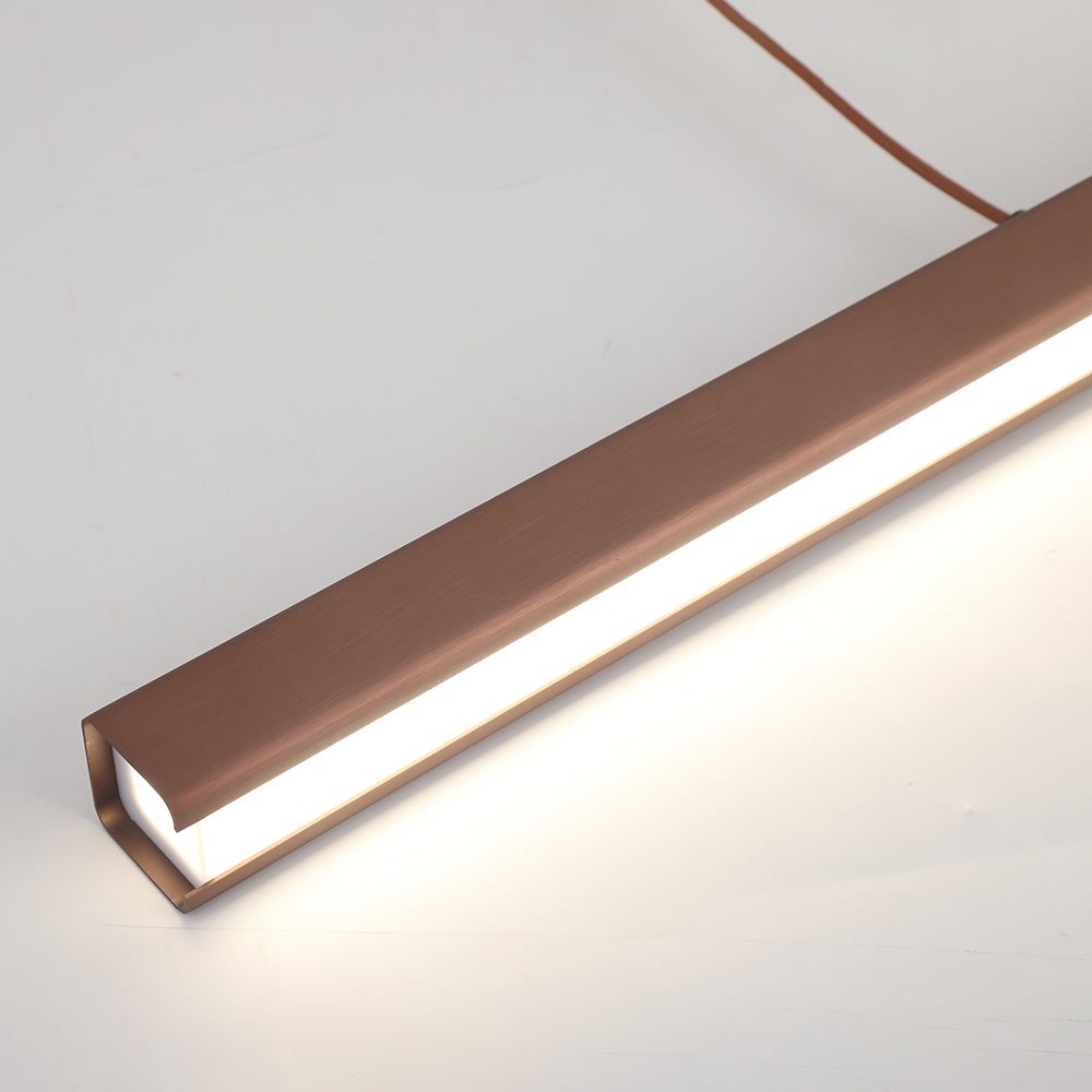 Lerin nowoczesna lampa wisząca liniowa LED czarna/braun