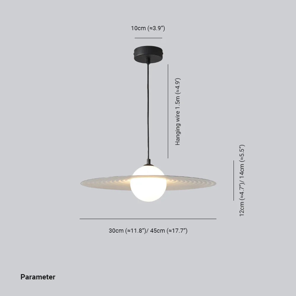 Arisha minimalistyczna lampa wisząca w kształcie pierścienia z gwiazdką, czarna/biała