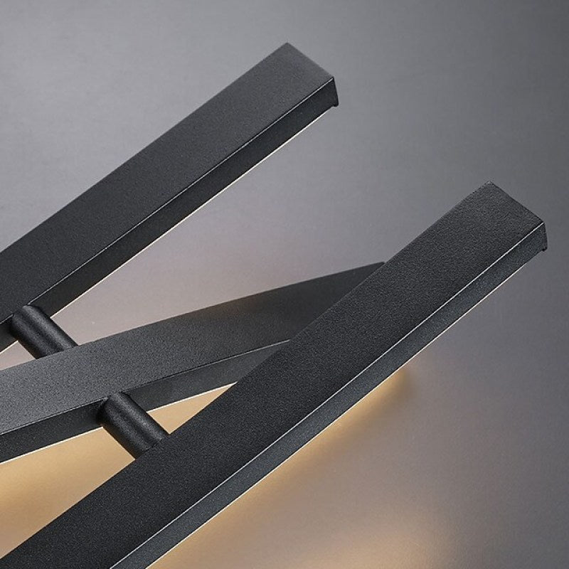 Arisha nowoczesna liniowa lampa wisząca z aluminium, czarna