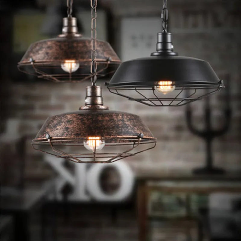 Epoch rustykalna lampa wisząca z abażurem przemysłowym w kolorze czarnym
