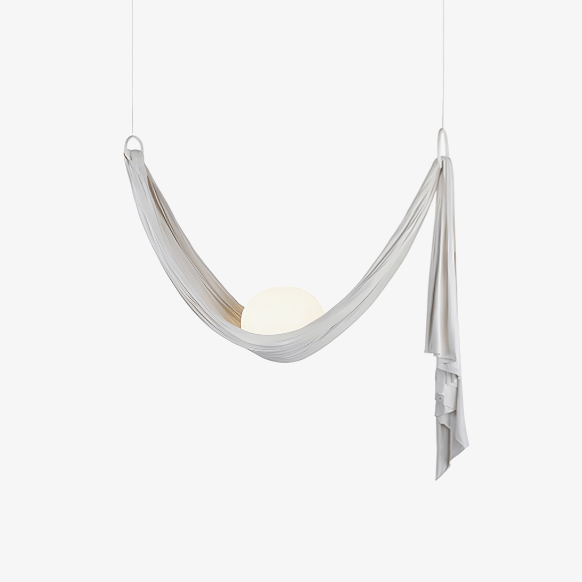 Serelia wisząca lampa sufitowa z tkaniną w stylu zasłony